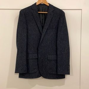 J CREW LUDLOW Tweed Blazer - Navy - 40 R - Like New Condition